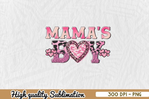 A Chic Mama's Boy Leopard Heart PNG for Crafts and Graphics