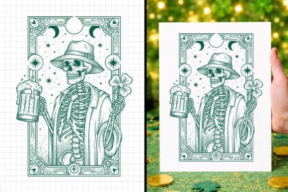 A Crafter's Review of the St Patricks Day Skeleton Clover Frame SVG