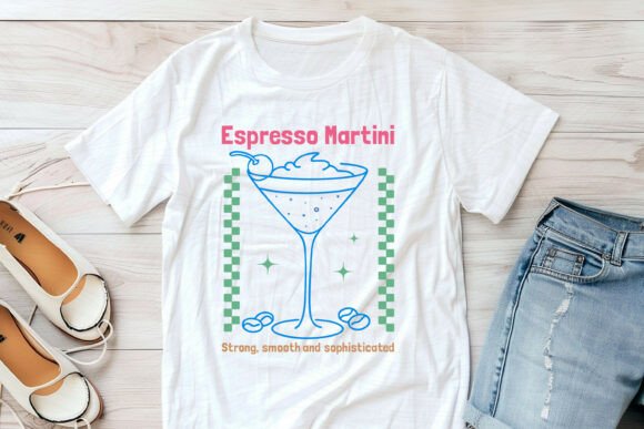 A Summer Espresso Martini Cocktail PNG for Graphics and Crafts