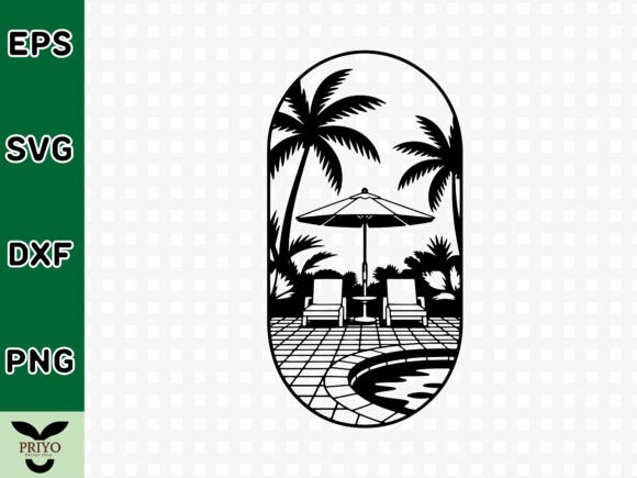 An Oval Pool Design for Crafts and Elegant Brand Graphics