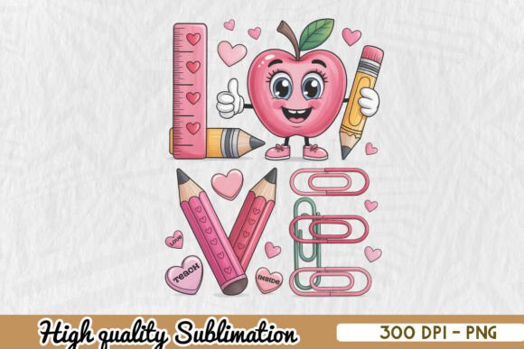 Brand Designer Review of Cheerful Love-themed School Supplies Graphics