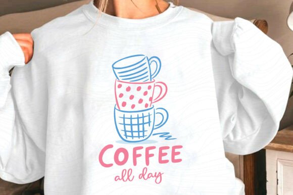 Crafting Profitable Graphics: A Review of the Coffee All Day Funny Coffee Cat PNG
