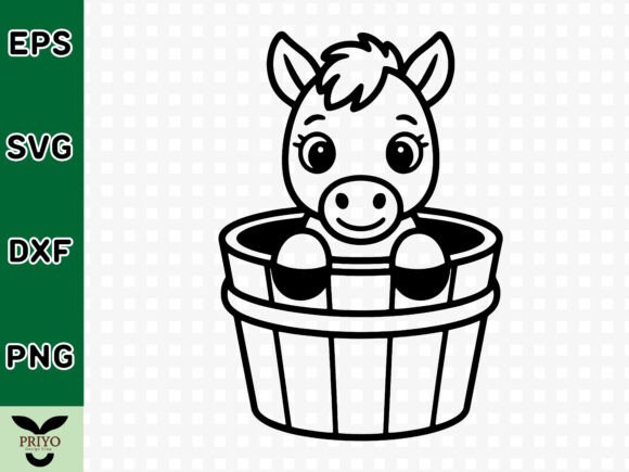 Crafting with Adorable Pony in a Bucket Graphics