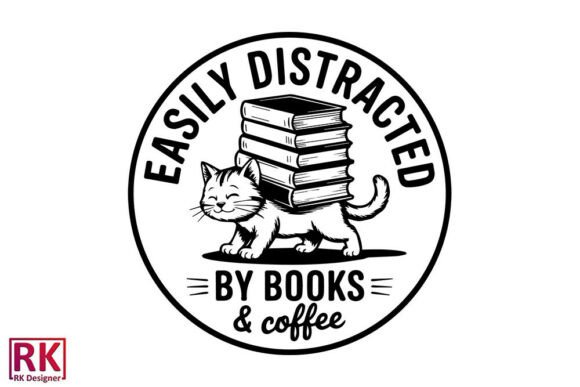 Easily Distracted by Books Coffee: A Graphic Asset Review
