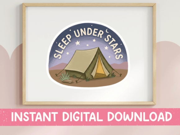 Sleep Under Stars Badge: A Graphics Gem for Crafts