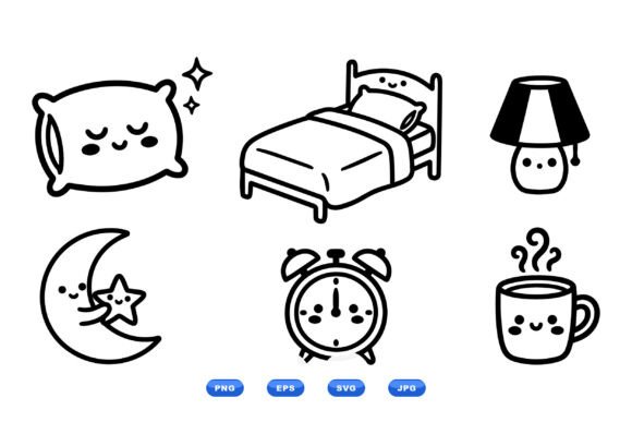 Your Next Craft Collection: A Cute Bedtime Icon Clipart Set Review